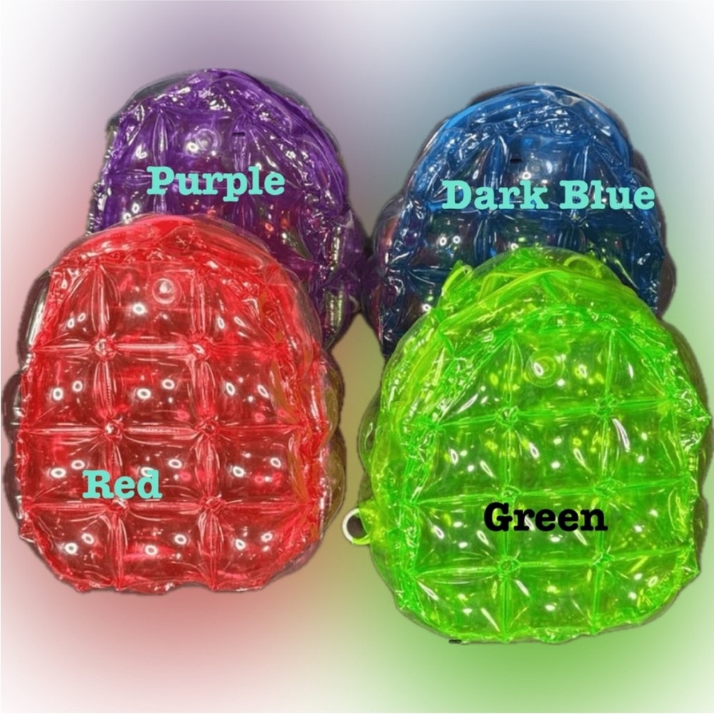 Clear Hot Pink Inflatable Backpack - Fashionable … - image 2